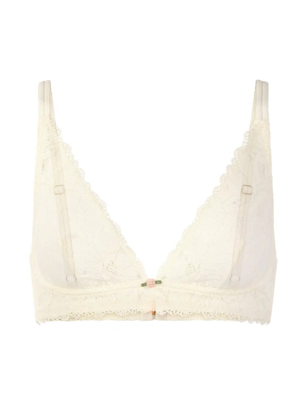 NWOT Huit8 Paris Lace Cream Bralette in size Small